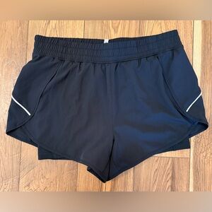 90 Degree By Reflex Black Athletic Shorts with Reflective Trim